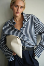 Load image into Gallery viewer, Florence Shirt - Navy Blue /White Stripe