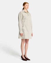 Load image into Gallery viewer, Dana Mini Dress - Charcoal &amp; Cream Fine Stripe
