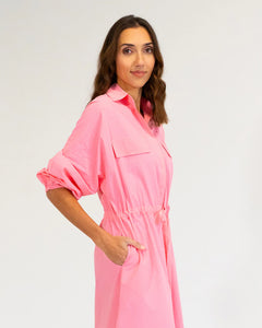 Daytona Shirt Dress - Pink
