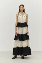 Load image into Gallery viewer, Kleio Long dress - Black/Off White