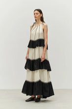 Load image into Gallery viewer, Kleio Long dress - Black/Off White