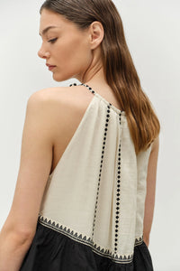 Kleio Long dress - Black/Off White