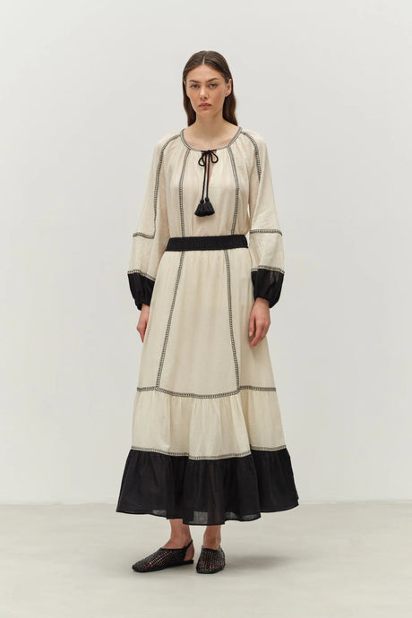 Epilogue Blouse - Black/ Off white