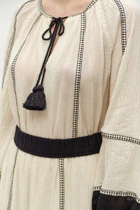Epilogue Blouse - Black/ Off white