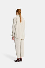 Load image into Gallery viewer, Poppy Shirt -Charcoal &amp; Cream fine stripe