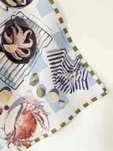 Load image into Gallery viewer, Linen Tea Towel - Seafood Spread
