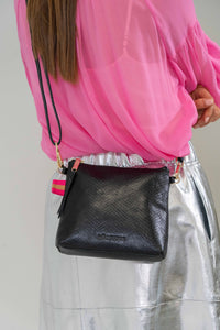 Alexis Crossbody - Black Snake