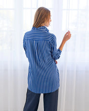 Load image into Gallery viewer, Elise Shirt - French Blue Stripe