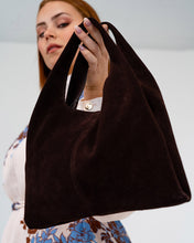 Load image into Gallery viewer, Emery Tote - Chocolate Suede