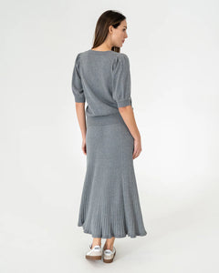 Callie Knit Skirt - Thunder Grey