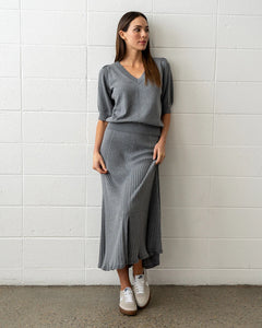 Callie Knit Skirt - Thunder Grey