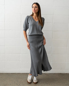 Callie Knit Skirt - Thunder Grey