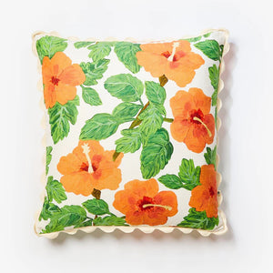 Hibiscus Coral 60cm Cushion