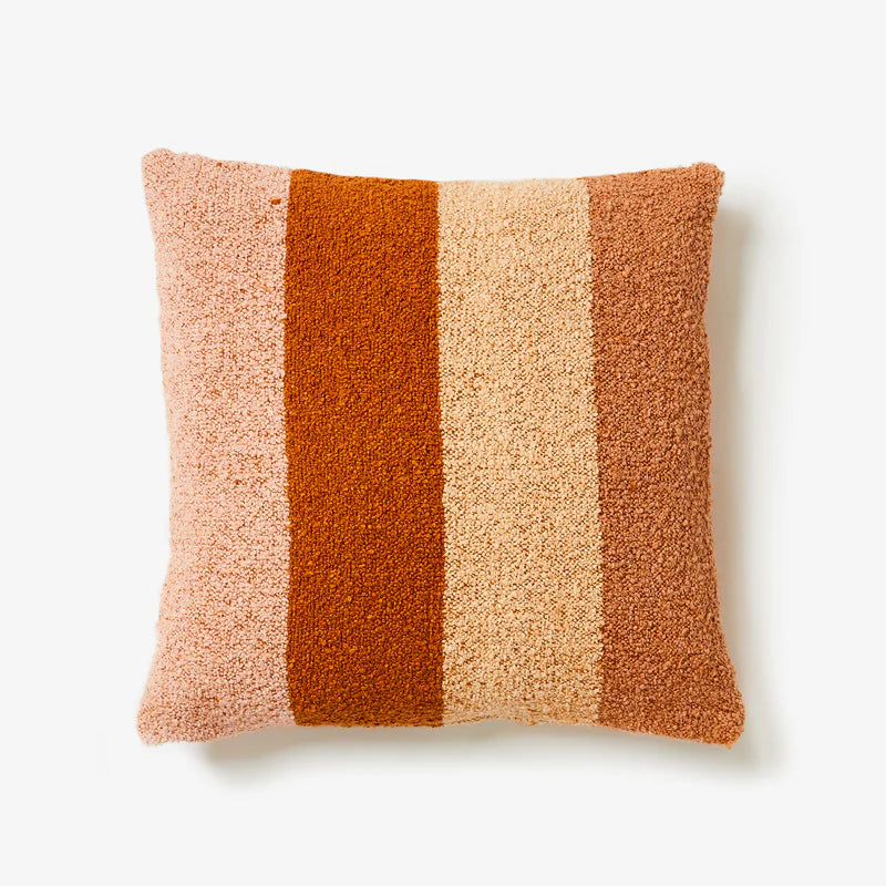 Boucle Wide Stripe Tan  60cm Cushion *** Pick up in Store Only