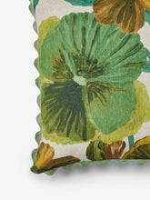 Load image into Gallery viewer, Wild Pansy Verde Linen 60cm Cushion - *** Pick up in Store Only
