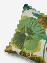 Load image into Gallery viewer, Wild Pansy Verde Linen 60cm Cushion - *** Pick up in Store Only