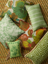 Load image into Gallery viewer, Wild Pansy Verde Linen 60cm Cushion - *** Pick up in Store Only