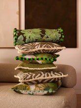 Load image into Gallery viewer, Wild Pansy Verde Linen 60cm Cushion - *** Pick up in Store Only