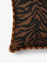Load image into Gallery viewer, Zebra Chocolate Linen 60cm Cushion - *** Pick up in Store Only