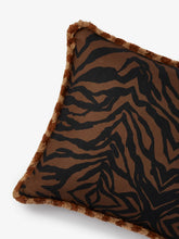 Load image into Gallery viewer, Zebra Chocolate Linen 60cm Cushion - *** Pick up in Store Only