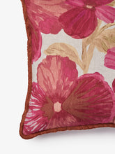 Load image into Gallery viewer, Wild Pansy Pink Linen 60cm Cushion - *** Pick up in Store Only