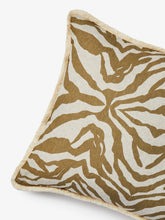 Load image into Gallery viewer, Olive Green Zebra Linen 60cm Cushion - *** Pick up in Store Only