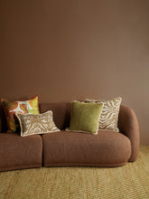 Load image into Gallery viewer, Olive Green Zebra Linen 60cm Cushion - *** Pick up in Store Only
