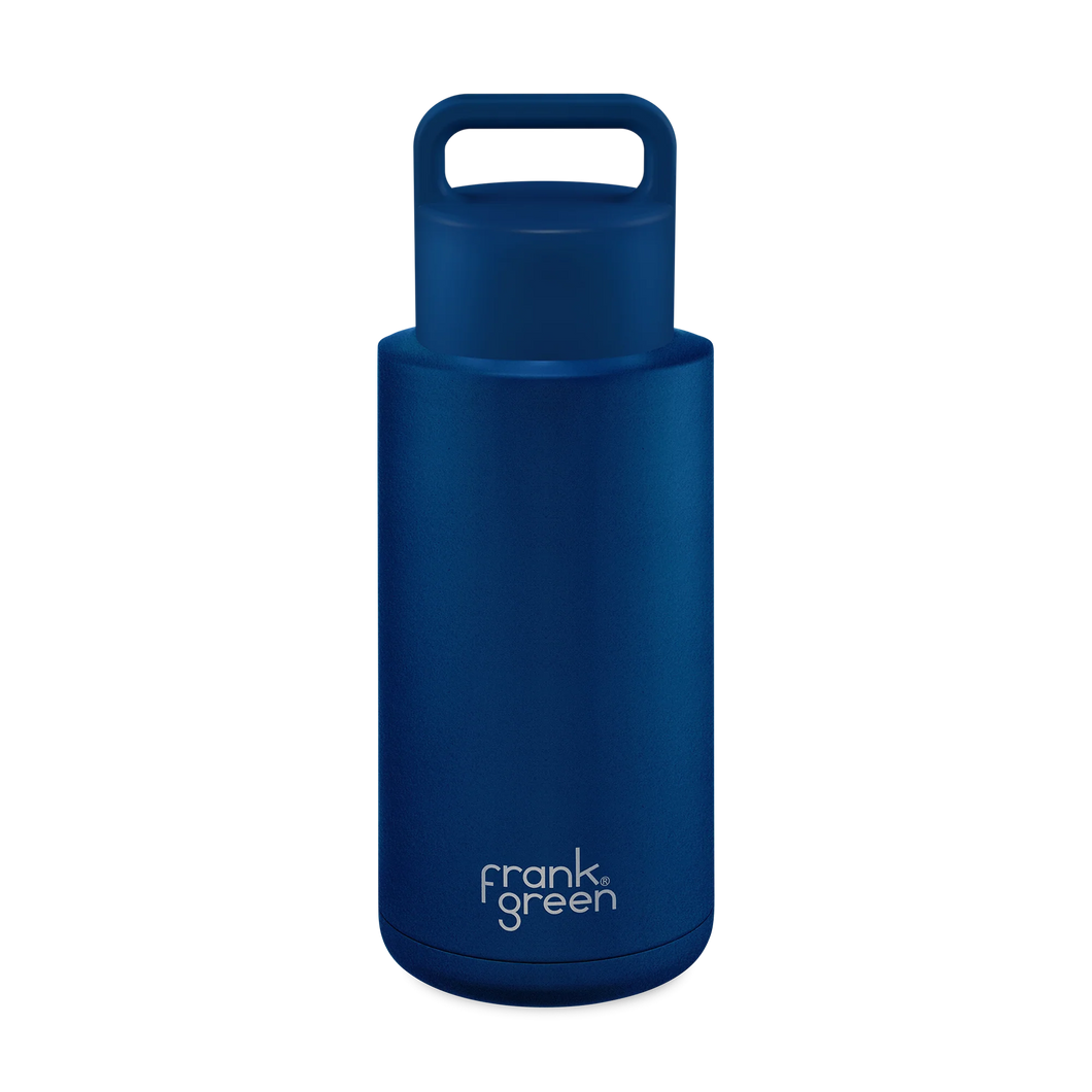 Ceramic Reusable Bottle with Grip Lid 34oz- Midnight