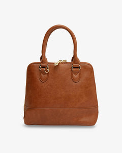 Fairfax Top Grip Bag - Tan Pebble