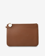 Load image into Gallery viewer, Flat Pouch - Tan Saffiano