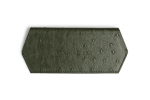 Glasses Case - Ostrich Print Olive