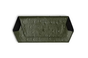 Glasses Case - Ostrich Print Olive