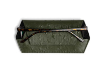 Load image into Gallery viewer, Glasses Case - Ostrich Print Olive