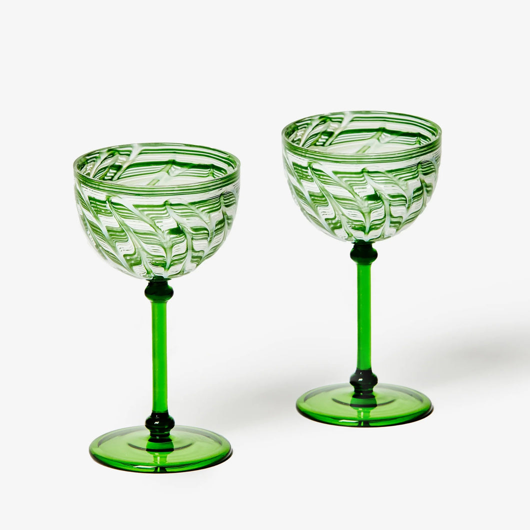 Watercolour Green Coupes (Set of 2)