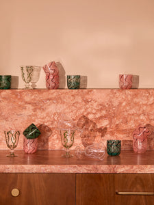 Swirl Green Tumblers (Set of 2)