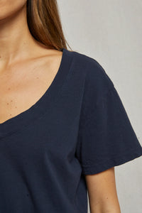 Hendrix V Neck Tee  - Navy