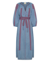 Load image into Gallery viewer, Parnassus  Caftan – Blue Chambray