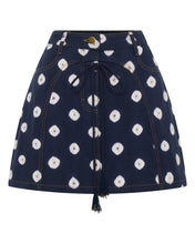 Load image into Gallery viewer, Plato Ditsy Skirt - Tie Dye Denim