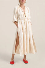 Load image into Gallery viewer, Priam Cream Moroccan Boucle Caftan