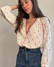 Load image into Gallery viewer, Tulipe Blouse - Red/Ecru