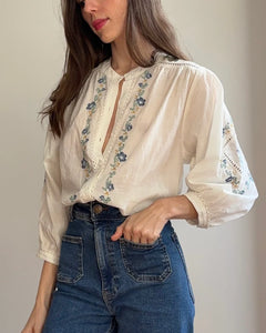 Passionflower Blouse _ Chalk