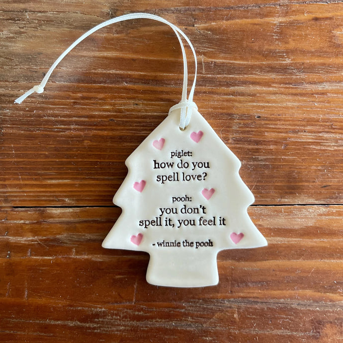 Winnie the Pooh tree ceramic ornament - Piglet