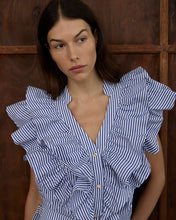 Load image into Gallery viewer, Indie Ruffle Top - Stripe