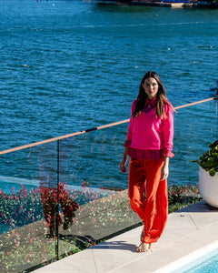 Kate V Neck Knit - Dayglo