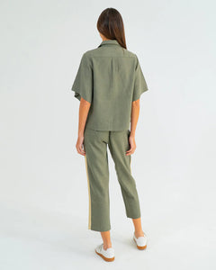 Leah Tapered Trouser - Khaki