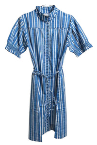 July Stripe Midi Dress - Stripe Cornflower