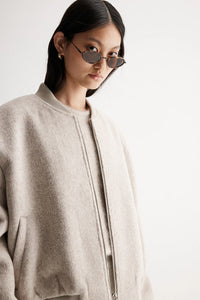 Nonnie Bomber Jacket - Ivory Marle