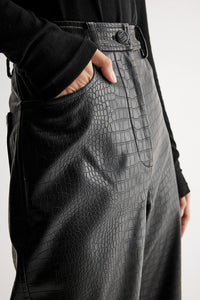 Eden Pant - Black Croc