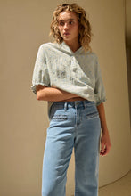 Load image into Gallery viewer, Freya Jean Plaited pocket - 70&#39;s Blue