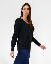 Load image into Gallery viewer, Kate V Neck Knit - Black